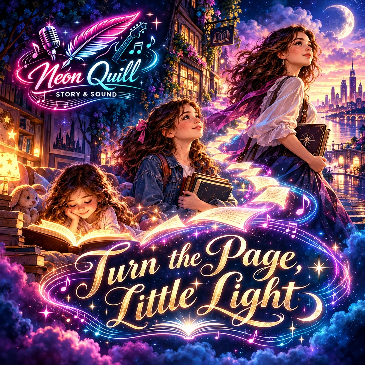 Turn the Page, Little Light Neon Quill album cover